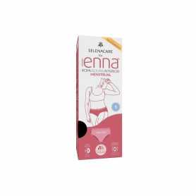 Enna Menstrual Brief Hipster Black Moderate Flow Size S Day & Night