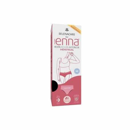 Enna Menstrual Brief Hipster Black Moderate Flow Size M Day & Night