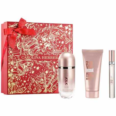 Carolina Herrera 212 Vip Rose Eau De Parfum Spray 80ml Set 3 Parti