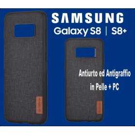 Custodia Flax in Pelle + Pc per Samsung Galaxy S8 Nera