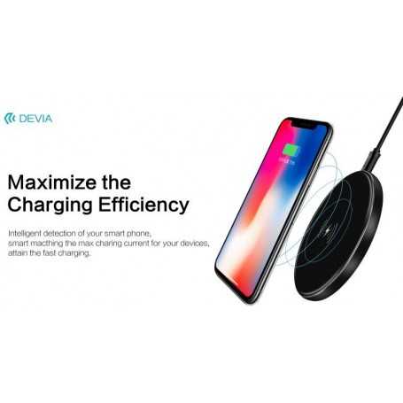 Carica batterie wireless Qi Slim per iPhone Samsung ecc.Nero