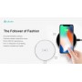 Carica batterie wireless Qi Slim per iPhone Samsung.. Bianco