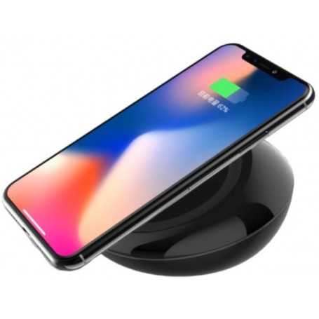 Carica batterie wireless Qi 10W per iPhone Samsung ecc. Nero
