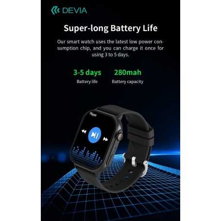 DEVIA Smart Watch AMOLED Pro2 IP67 modello ZL94 Nero