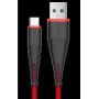Cavo Fish Devia Android Type C 1.5mt Alta Resistenza Rosso