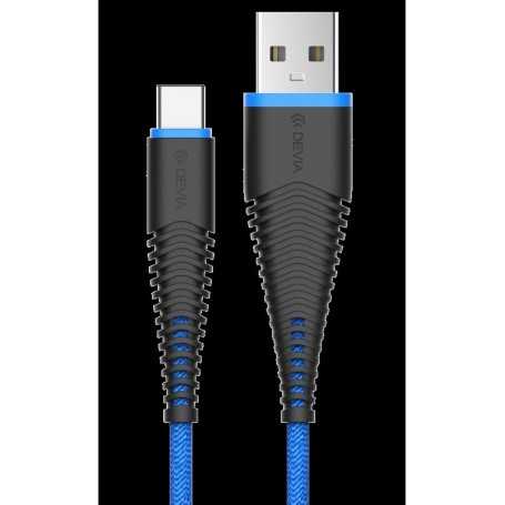 Cavo Fish Devia Android Type C 1.5mt Alta Resistenza Blu