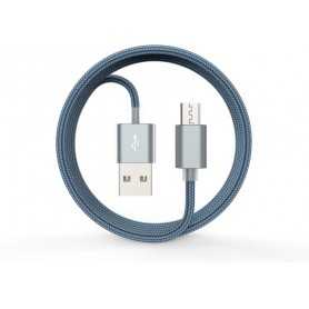 Cavo Dati Carica in Corda Android M-Usb 1.5mt Grigio