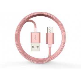 Cavo Dati Carica in Corda Android M-Usb 1.5mt Rose Gold