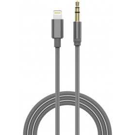 Cavo Audio Jack 3.5  Lightning Per iPhone 7 / 7Plus Grigio