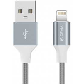 Cavo Dati Carica in Corda iPhone e iPad IOS10+ 1.5mt Grigio
