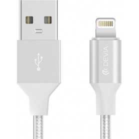 Cavo Dati Carica in Corda iPhone e iPad IOS10+ 1.5mt Bianco
