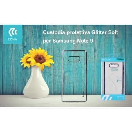 Custodia protettiva Soft Glitter per Samsung Note 9 Nera