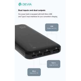 Power Bank Kintone 10,000 mAh 37 Watt Nero