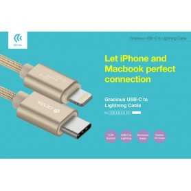 Cavo Dati e Carica da Lightning a USB Tipo C 2.4 A. Gold