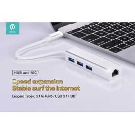 HUB Leopard Type-C 3.1 a RJ45/USB 3.1 (1000MBPS) per MacBook