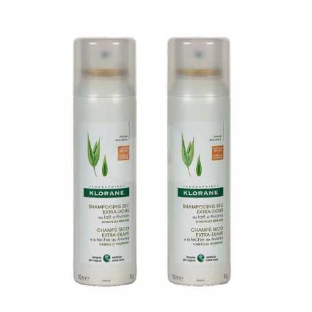 Klorane Shampoo Secco Con Avena E Ceramide Con Colore 2x150ml