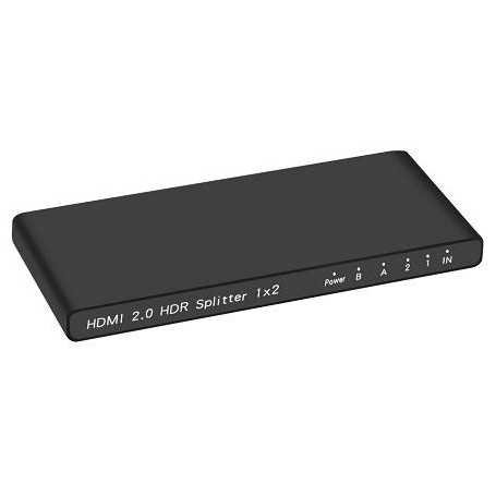 Splitter HDMI 1x2, 18G HDMI 2.0  4K2K@60Hz con Downscaling