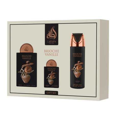 Lattafa Brioche Vanille Eau De Parfum 100ml Spray Corporal Perfumado 200ml Spray Eau De Parfum 20ml