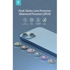 Proteggi lenti diamantate per iPhone14&14 Plus Cornice Rosa