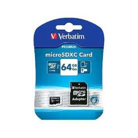 MEMORY CARD MICRO SD/TRANSFLASH 64GB VERBATIM CLASSE 10 44084