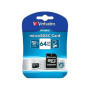 MEMORY CARD MICRO SD/TRANSFLASH 64GB VERBATIM CLASSE 10 44084