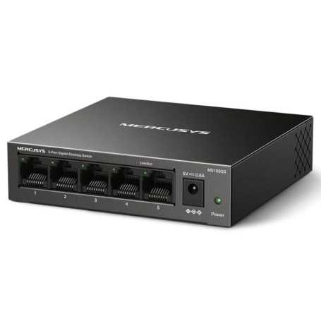 HUB SWITCH 05 PORTE LAN MERCUSYS MS105GS DESKTOP