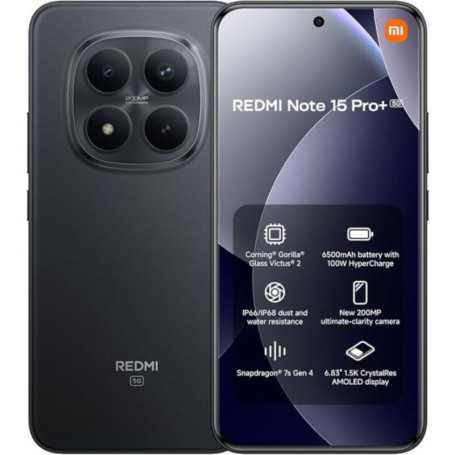 SMARTPHONE XIAOMI REDMI NOTE 15 PRO+ 5G 8+256GB DUOS BLACK ITALIA