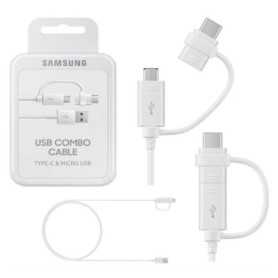 CAVO DATI/CARICA PER SMARTPHONE USB- MICRO USB/TYPE-C 1.5MT SAMSUNG EP-DG930DWEGWW WHITE