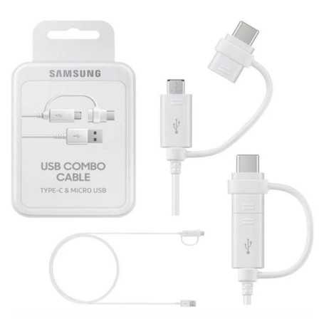 CAVO DATI/CARICA PER SMARTPHONE USB- MICRO USB/TYPE-C 1.5MT SAMSUNG EP-DG930DWEGWW WHITE