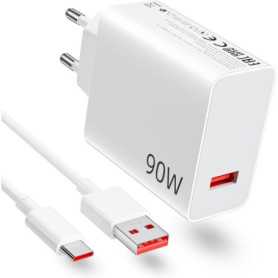 CARICABATTERIA DA RETE 90W XIAOMI BHR07ZBEU USB-A + CAVO TYPE-C