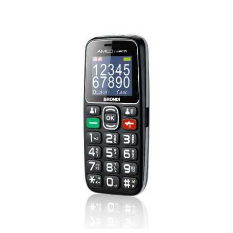 CELLULARE BRONDI AMICO UNICO+ DUOS BLACK ITALIA