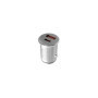 CARICATORE DA AUTO PER SMARTPHONE ONYX CC1-45 2 PORTE 45W ARGENTO