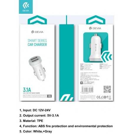 Carica batterie da auto 2 out Usb In DC 12-24V out 5V 3.1A