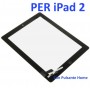 Touch Screen con Pulsante Home e Adesivo per iPad 2 Nero