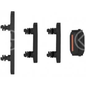 Set pulsanti laterali per iPhone 15/15 Plus nero 