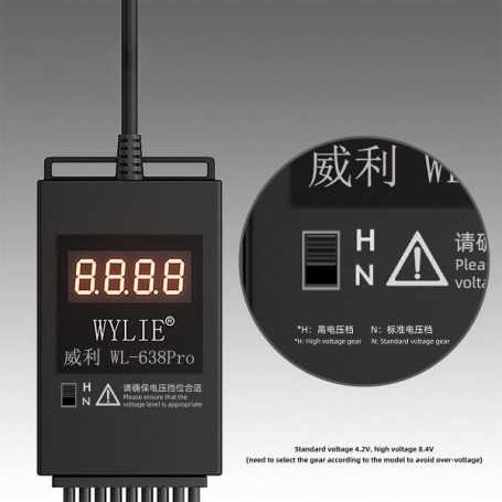 Cavo di alimentazione CC WYLIE WL-638 PRO per dispositivi iPhone e Android