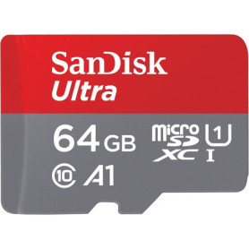 MEMORY CARD MICRO SD/TRANSFLASH 64GB SANDISK CLASSE 10 SDSQUAB-064G-GN6MA