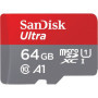 MEMORY CARD MICRO SD/TRANSFLASH 64GB SANDISK CLASSE 10 SDSQUAB-064G-GN6MA