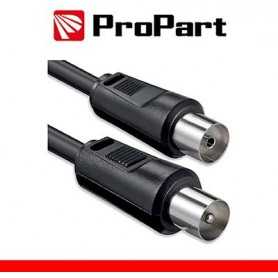 Cavo antenna TV IEC 1M SP-PR NERO