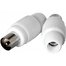 2X Spina antenna TV 75 Ω 9.5mm new