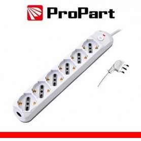 Multipresa 6pos bipasso/schuko + interrutt nuovo modello Spina 16A