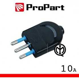 Spina 10A 2P+T nera polybag