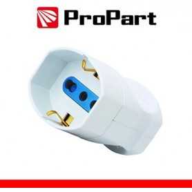 Presa volante Bipasso/Schuko 2P+T